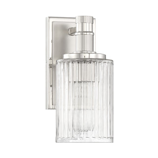 Concord 1-Light Wall Sconce in Silver and Polished Nickel