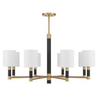 Conrad 8-Light Chandelier in Warm Brass