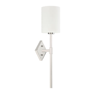 Destin 1-Light Wall Sconce in Polished Nickel