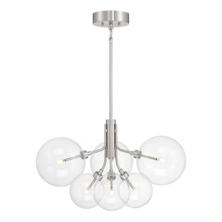 6-Light Chandelier in Brushed Nickel