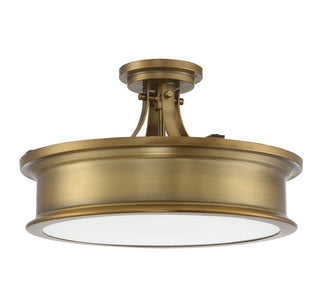 Watkins 3-Light Ceiling Light in Warm Brass