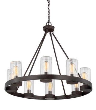 Inman 8-Light Outdoor Chandelier in English Bronze