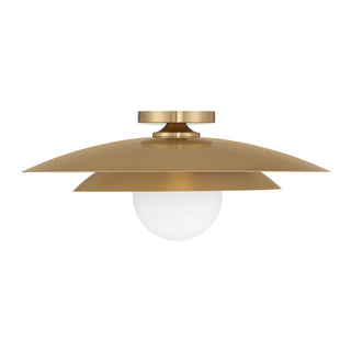 Sherrer 1-Light Ceiling Light in Warm Brass