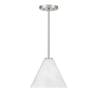 Blair 1-Light Mini-Pendant or Semi-Flush in Satin Nickel