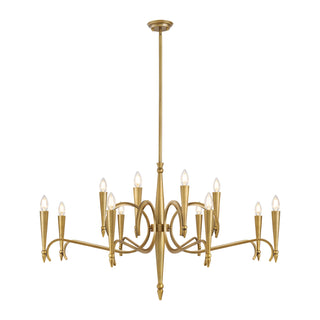 Tremont 12-Light Chandelier in Riviera Brass