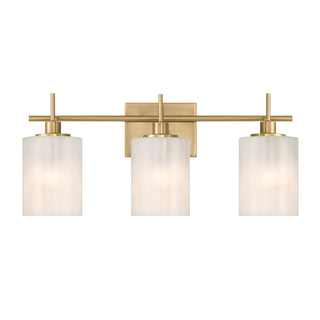 3-Light Bathroom Vanity Light in Natural Brass