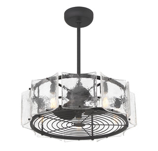 Genry 5-Light LED Fan D'Lier in Matte Black