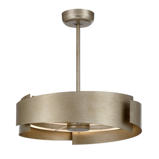 Amiena LED Fan D'Lier in Silver Patina