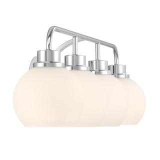 4-Light Bathroom Vanity Light in Chrome