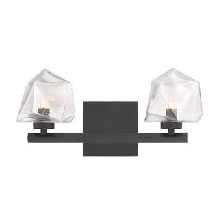 Castello 2-Light Bathroom Vanity Light in Matte Black