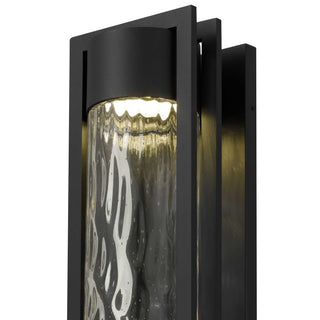 2 Step 25 Inch Outdoor Wall Sconce in Sand Black Finish