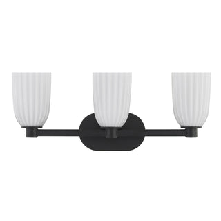 Baldwin 3-Light Bathroom Vanity Light in Matte Black
