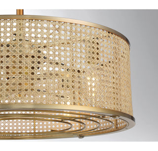 Astoria 4-Light Fan D'Lier in Warm Brass