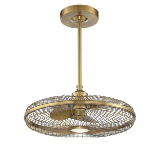 Wetherby LED Fan D'Lier in Warm Brass