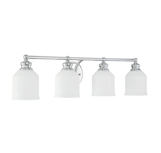 Melrose 4-Light Bathroom Vanity Light in Polished Chrome