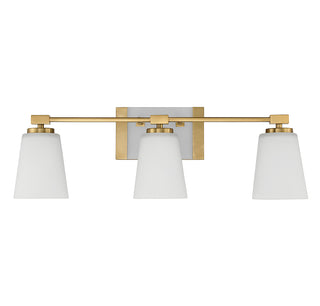 Darby 3-Light Bathroom Vanity Light in Warm Brass