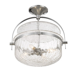 Denmar 4-Light Convertible Semi-Flush or Pendant in Polished Chrome