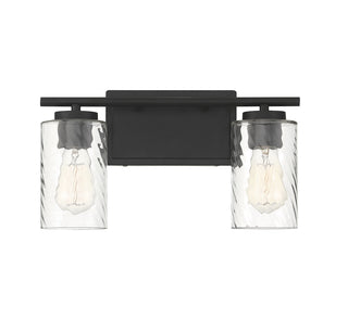 2-Light Bathroom Vanity Light in Matte Black