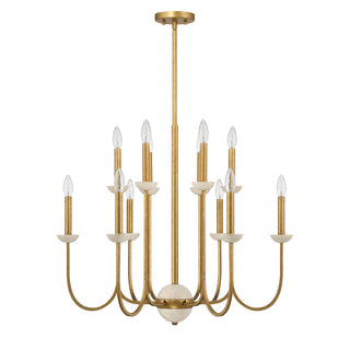 Oakhurst 12-Light Chandelier in Antique Gold