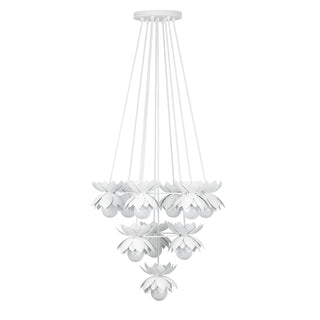 Pacha 10-Light Chandelier in White Cashmere by Breegan Jane