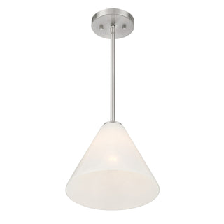 Blair 1-Light Mini-Pendant or Semi-Flush in Satin Nickel