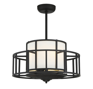 Oslo 4-Light Fan D'Lier in 
Matte Black