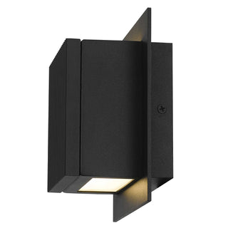 Miami 6 Inch Outdoor Wall Sconce in Sand Black Finish
