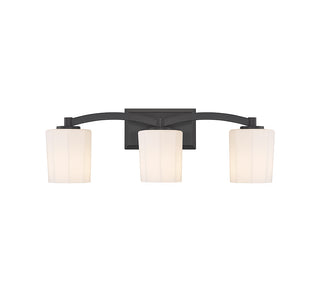 Whitney 3-Light Bathroom Vanity Light in Matte Black