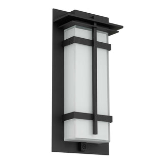 Frank 13 Inch Outdoor Wall Sconce in Sand Black Finish