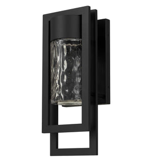 2 Step 15 Inch Outdoor Wall Sconce in Sand Black Finish