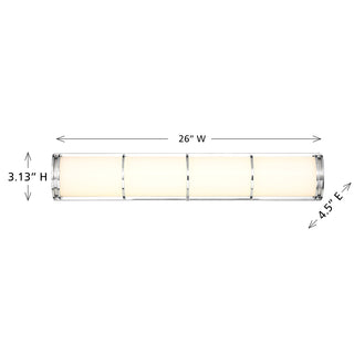 Harper LED Bathroom Vanity Light in Chrome