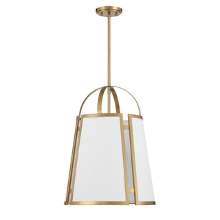 Chartwell 4-Light Pendant in Warm Brass
