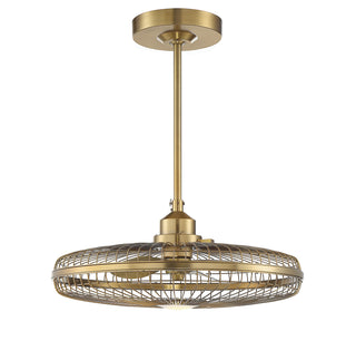 Wetherby LED Fan D'Lier in Warm Brass