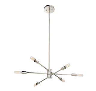 Lyrique 6-Light Chandelier in Polished Nickel