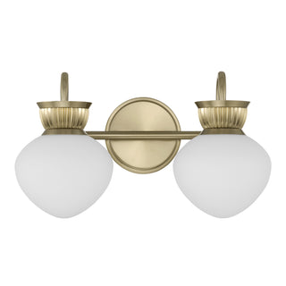 Melbourne 2-Light Bathroom Vanity Light in Noble Brass