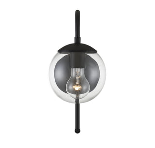 1-Light Outdoor Wall Lantern in Matte Black