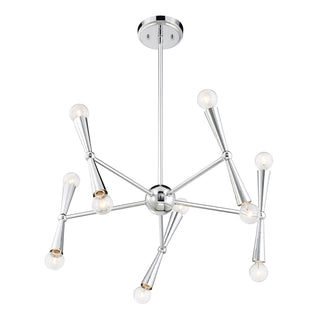 10-Light Chandelier in Chrome