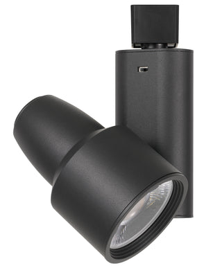 7.25" Height Metal LED Track Head in Black Finish