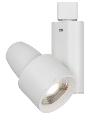 7.25" Height Metal LED Track Head in White Finish
