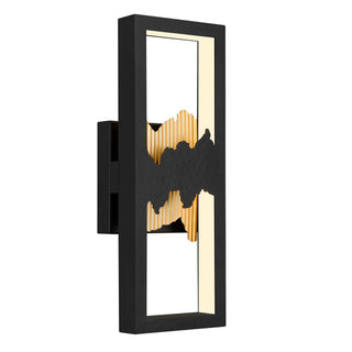 Sunrize 15 Inch Outdoor Wall Sconce in Sand Black Finish