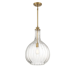 Brandon 1-Light Pendant in Warm Brass