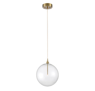 1-Light Pendant in Natural Brass