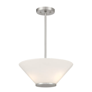 Blair 3-Light Convertible Semi-Flush or Pendant in Satin Nickel