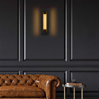 Layer 22 Inch Outdoor Wall Sconce in Sand Black Finish