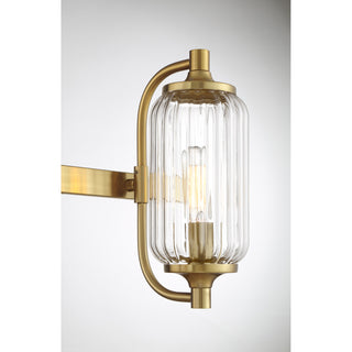 Holton 3-Light Bathroom Vanity Light in Warm Brass