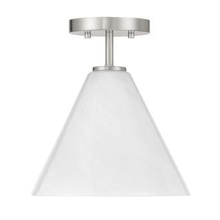 Blair 1-Light Mini-Pendant or Semi-Flush in Satin Nickel