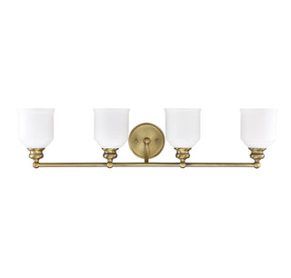 Melrose 4-Light Bathroom Vanity Light in Warm Brass