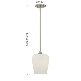 Octave 1-Light Pendant in Satin Nickel