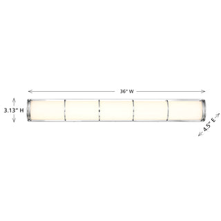 Harper LED Bathroom Vanity Light in Chrome