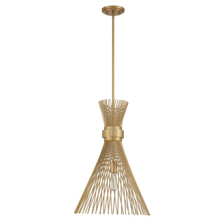 Longfellow 1-Light Pendant in Burnished Brass